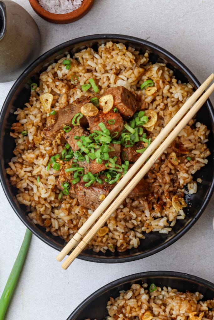 Easy Steak and Rice Recipe featured image top shot