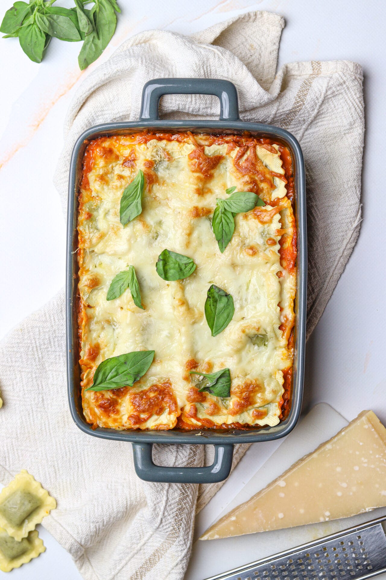 Spinach Ravioli Lasagna (Easy and Vegetarian!) | Baked Bree