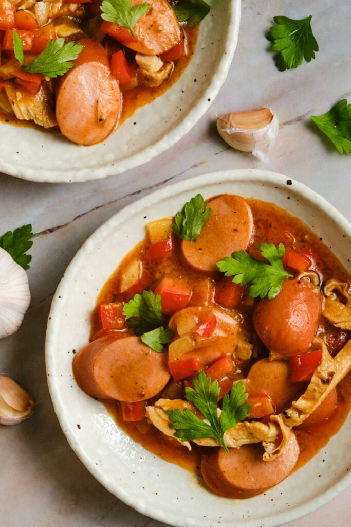 Chicken and Sausage Gumbo Recipe featured image close up