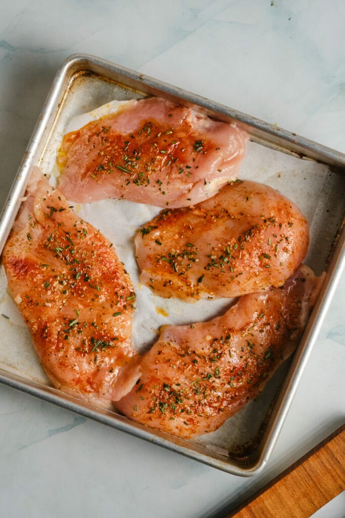 Broiled Chicken Breast top shot steps