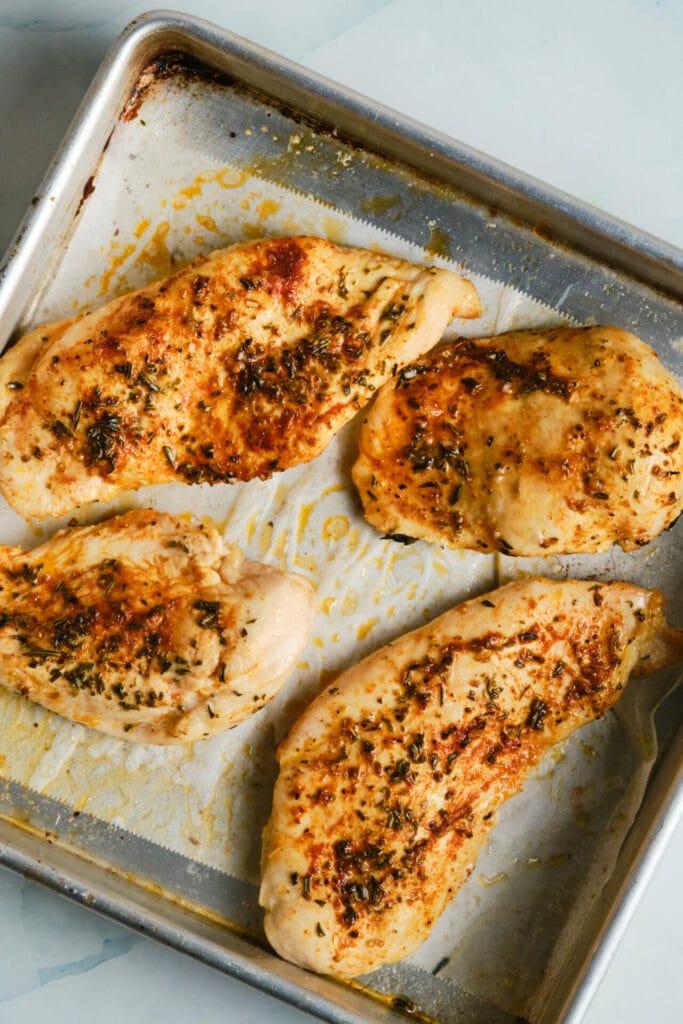 Broiled Chicken Breast top shot steps
