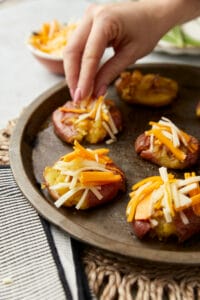 Smashed Potatoes with Cheese steps