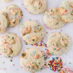 funfetti crumble cookies with sprinkles